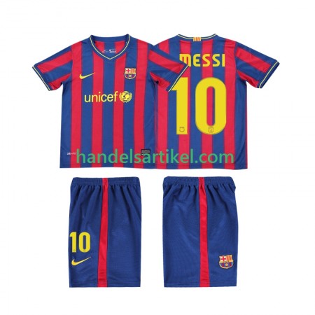 FC Barcelona Lionel Messi 10 2009 2010 Retro Kinder Heim Trikotsatz Kurzarm